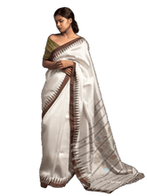 Saree Manipuri Silk - White S00092 - Aakritee -